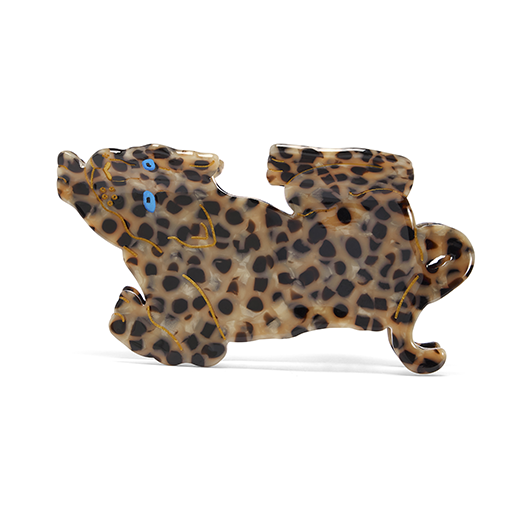 Fun leopard cellulose acetate hair clip